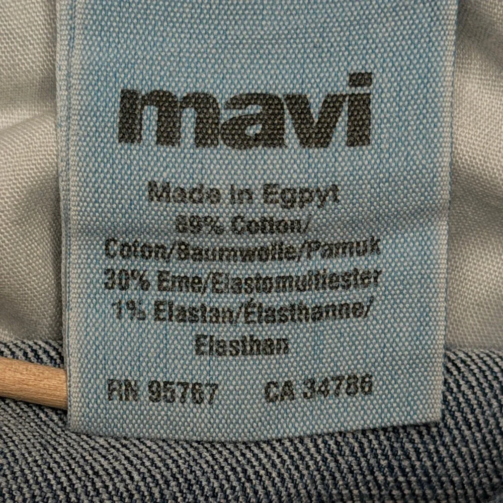Mavi Jeans Men 33x32 Blue Slim Straight Medium Wash Embroidered Pockets